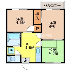 石橋駅 徒歩43分 1階の物件間取画像